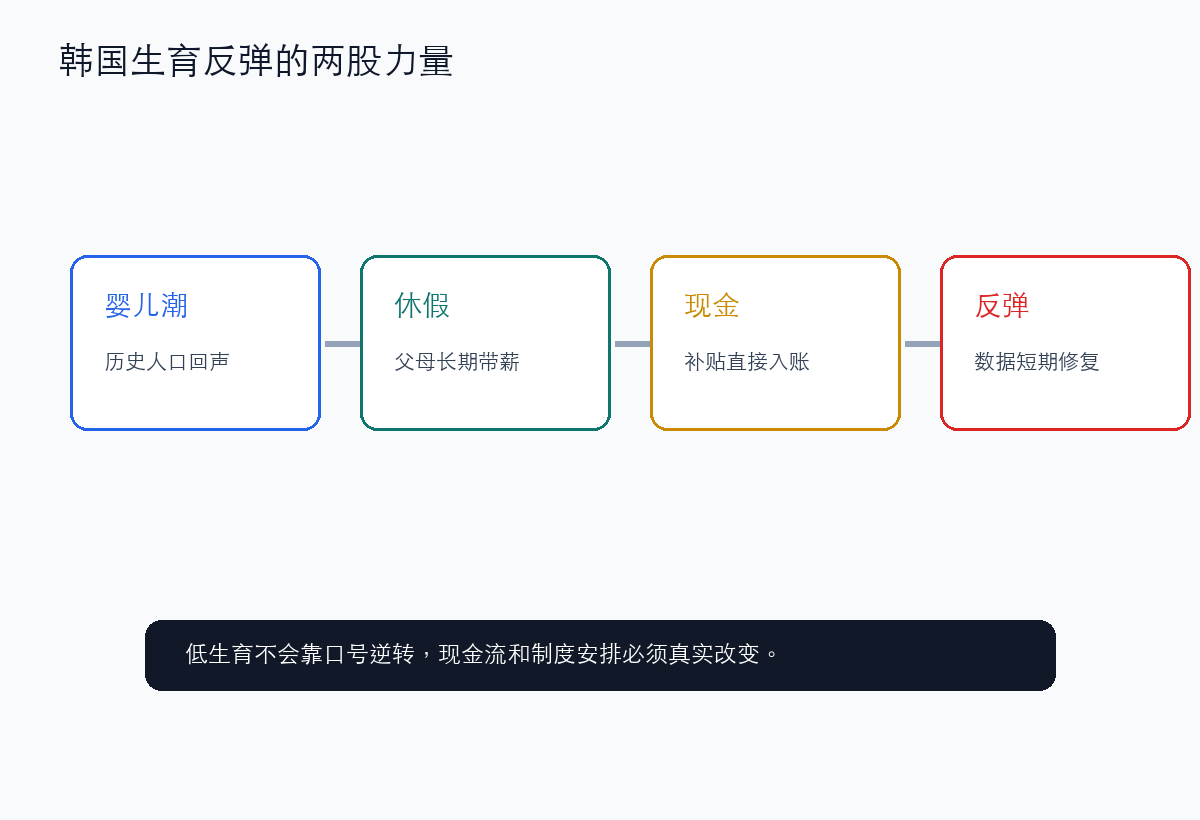 婴儿潮回声与政策刺激,共同推高了韩国新生儿数据