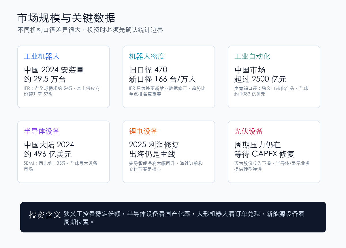 自动化设备市场规模与关键数据