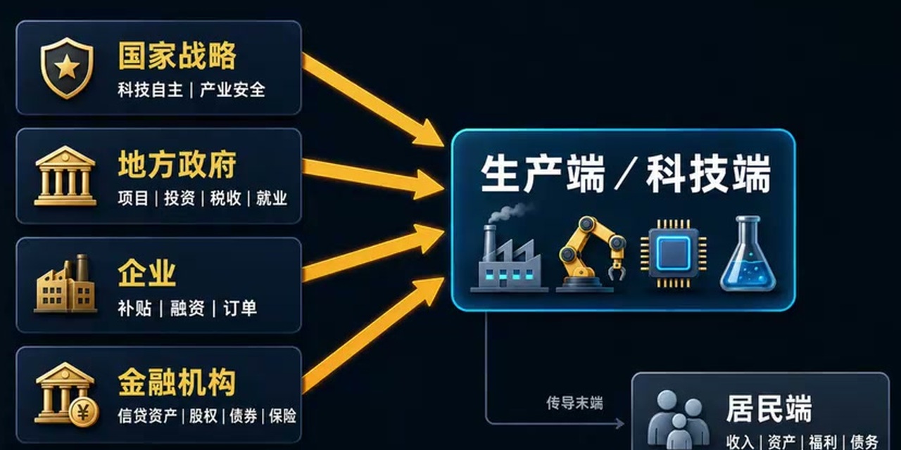 国家战略、地方政府、企业和金融机构更容易围绕生产端与科技端形成资源合力。