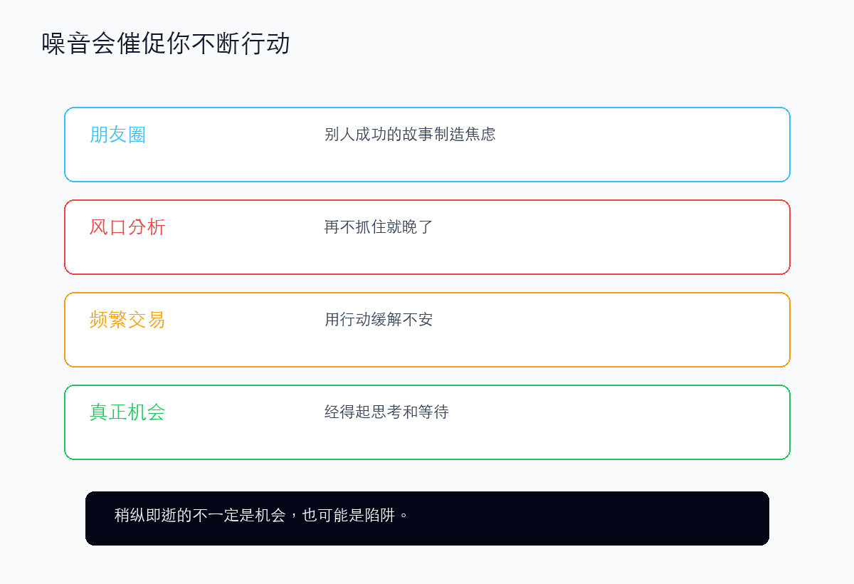 时代噪音会不断催促你:快行动,别错过