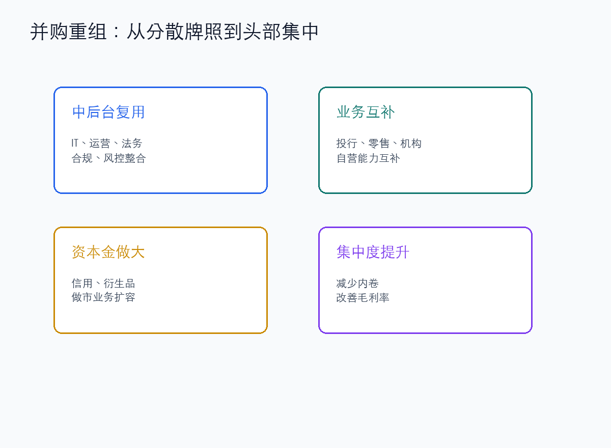 券商并购重组提升集中度