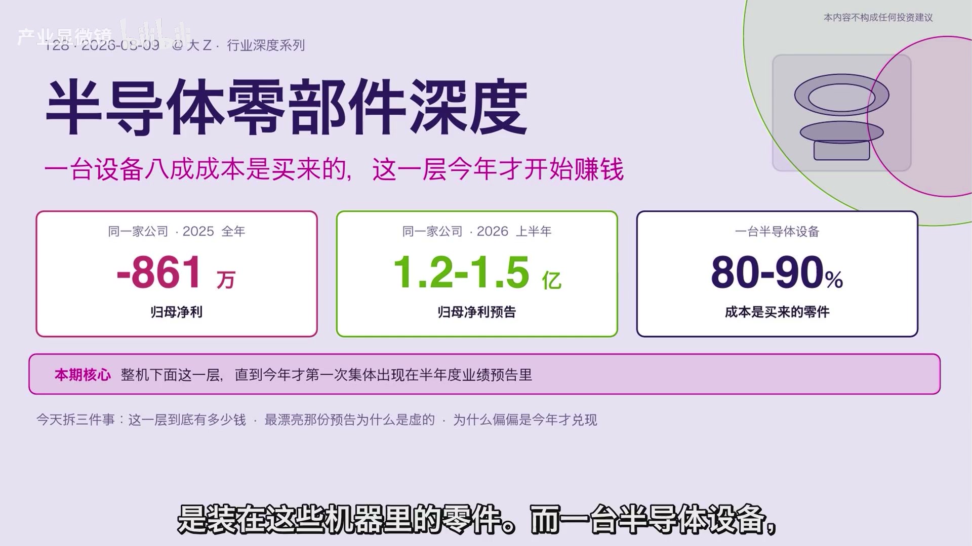 半导体零部件开始进入业绩验证期,但利润不是平均落到所有公司。