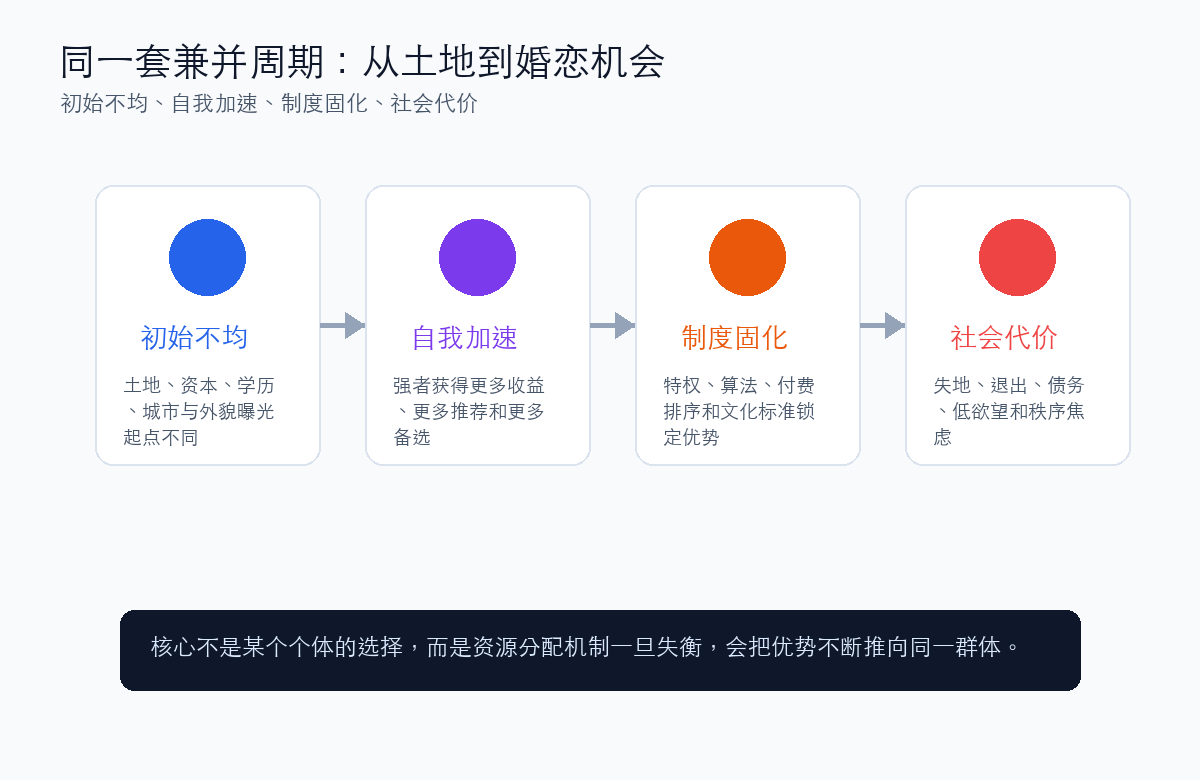 土地兼并与婚恋机会兼并的周期