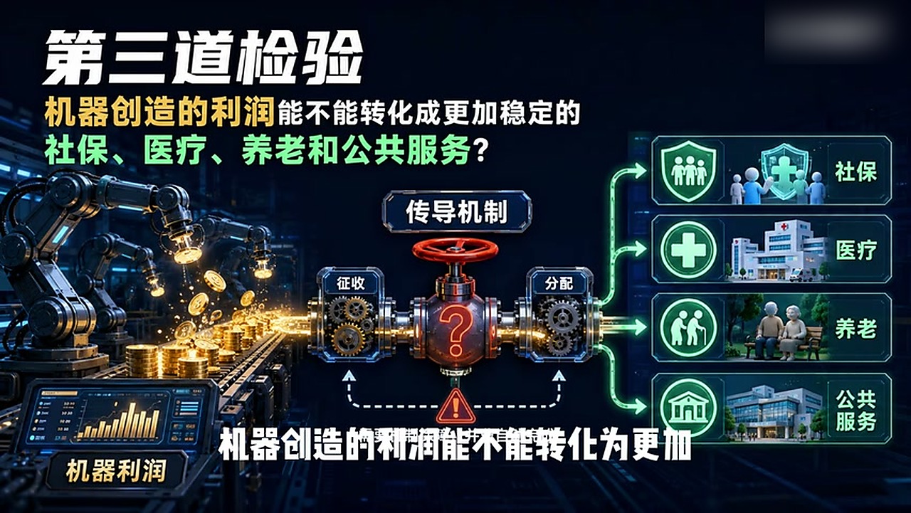 自动化创造利润以后，养老、医疗和公共服务能否获得稳定来源，是决定普通人受益程度的关键。