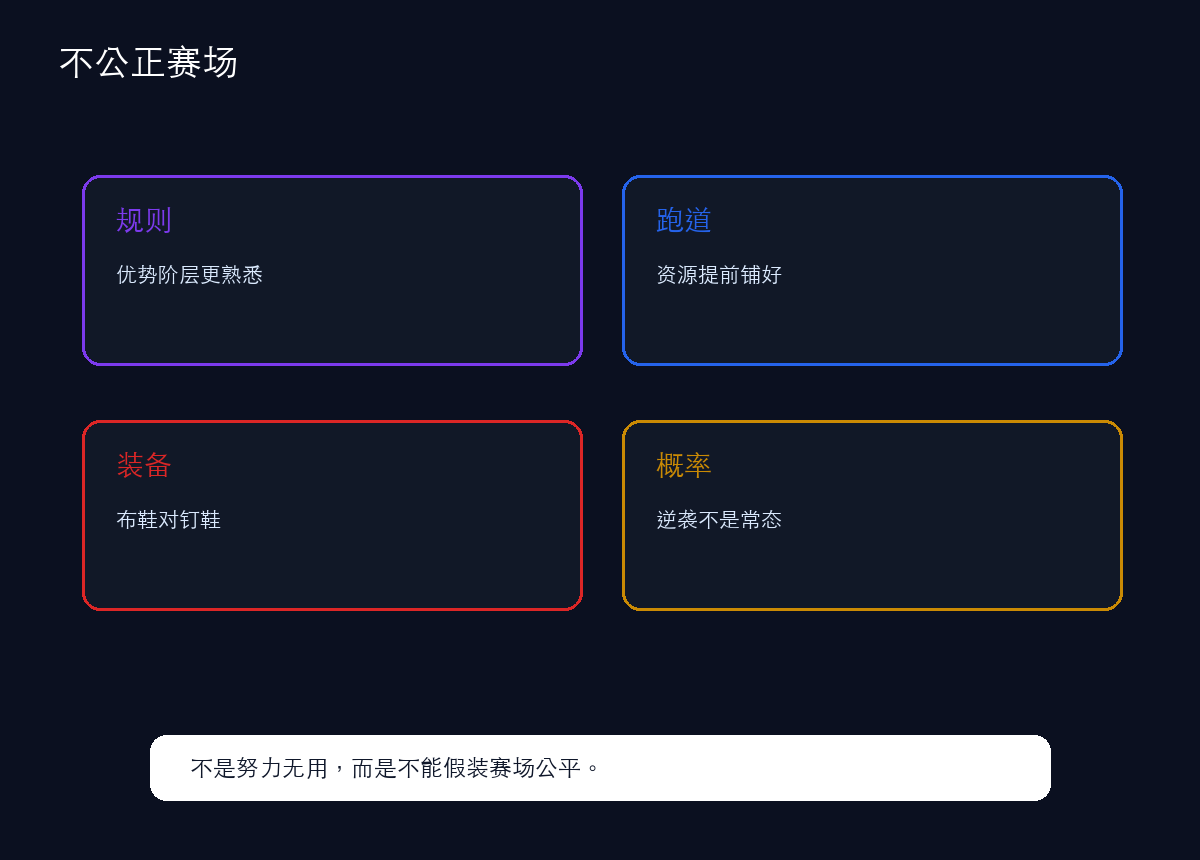 你不是不努力,而是在不公正的赛场上跑